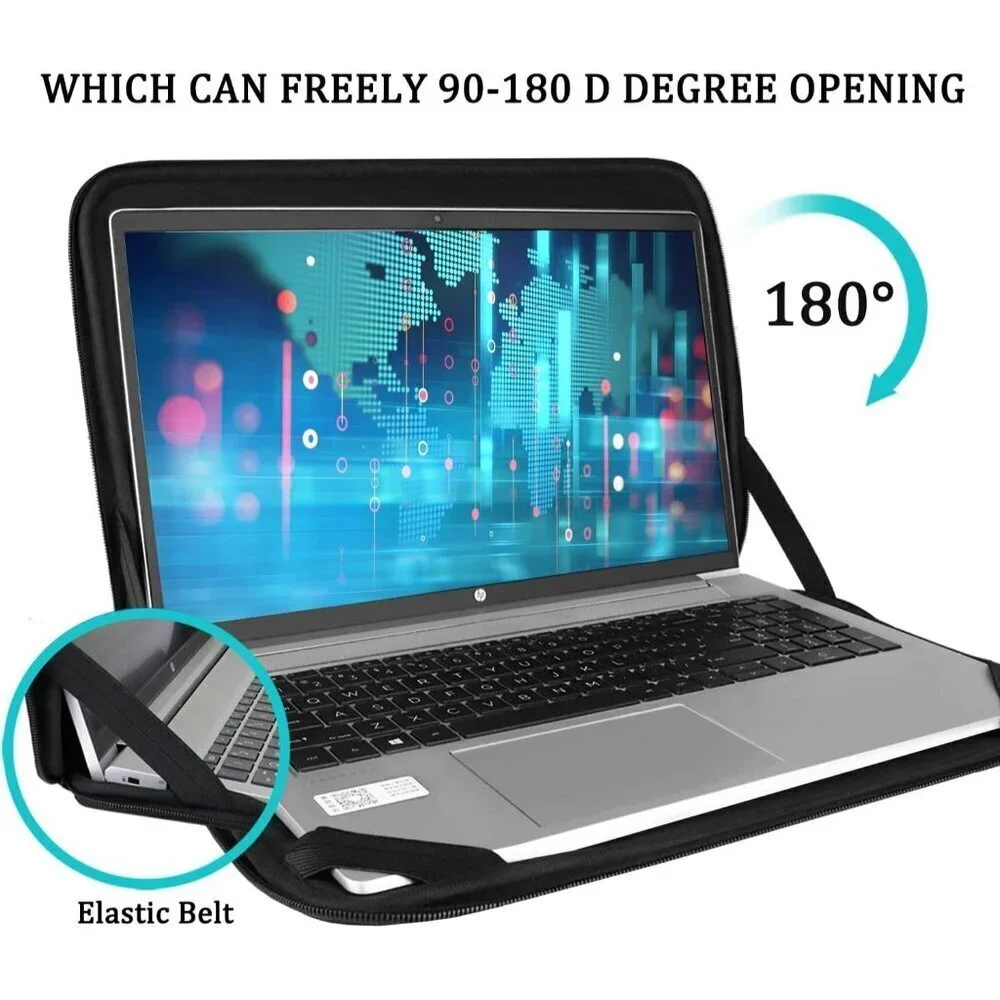 ✨Black Laptop Case Computer Carrying Cover with Front Pocket Briefcase Handbags